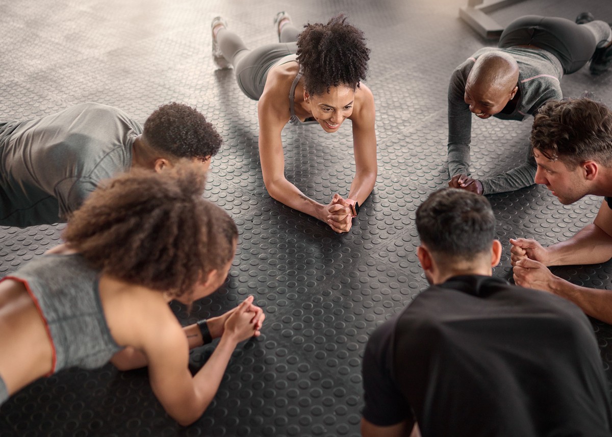 Strength training challenge participants