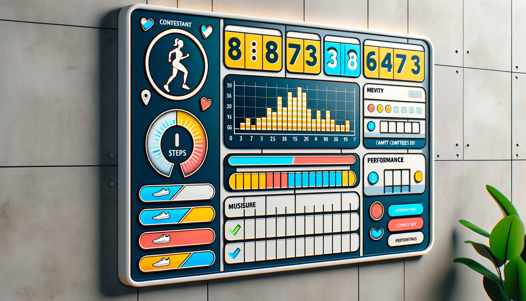 Digitale Rangliste für Fitness Challenge