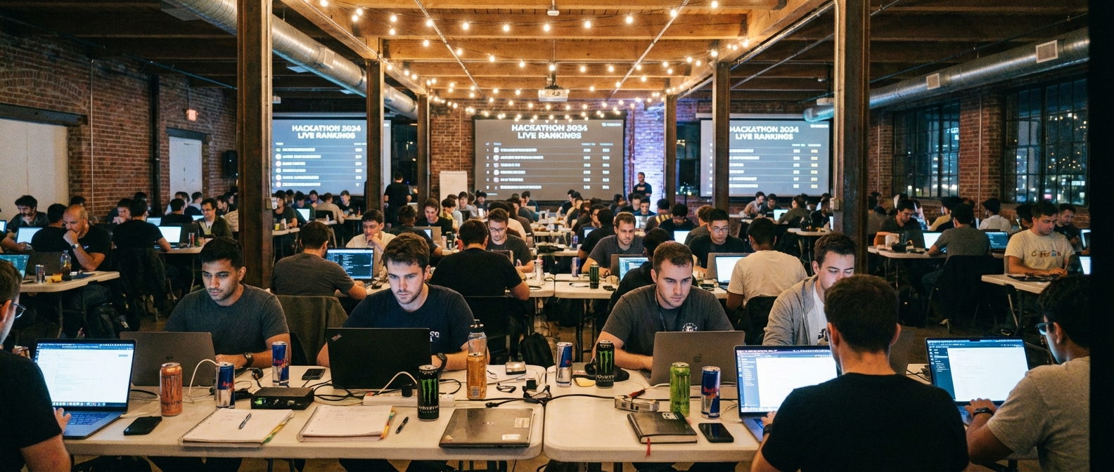 How to design points, badges, and leaderboards for a 24-hour hackathon so teams stay engaged through the middle of the night and final presentations don't lose half the field.
