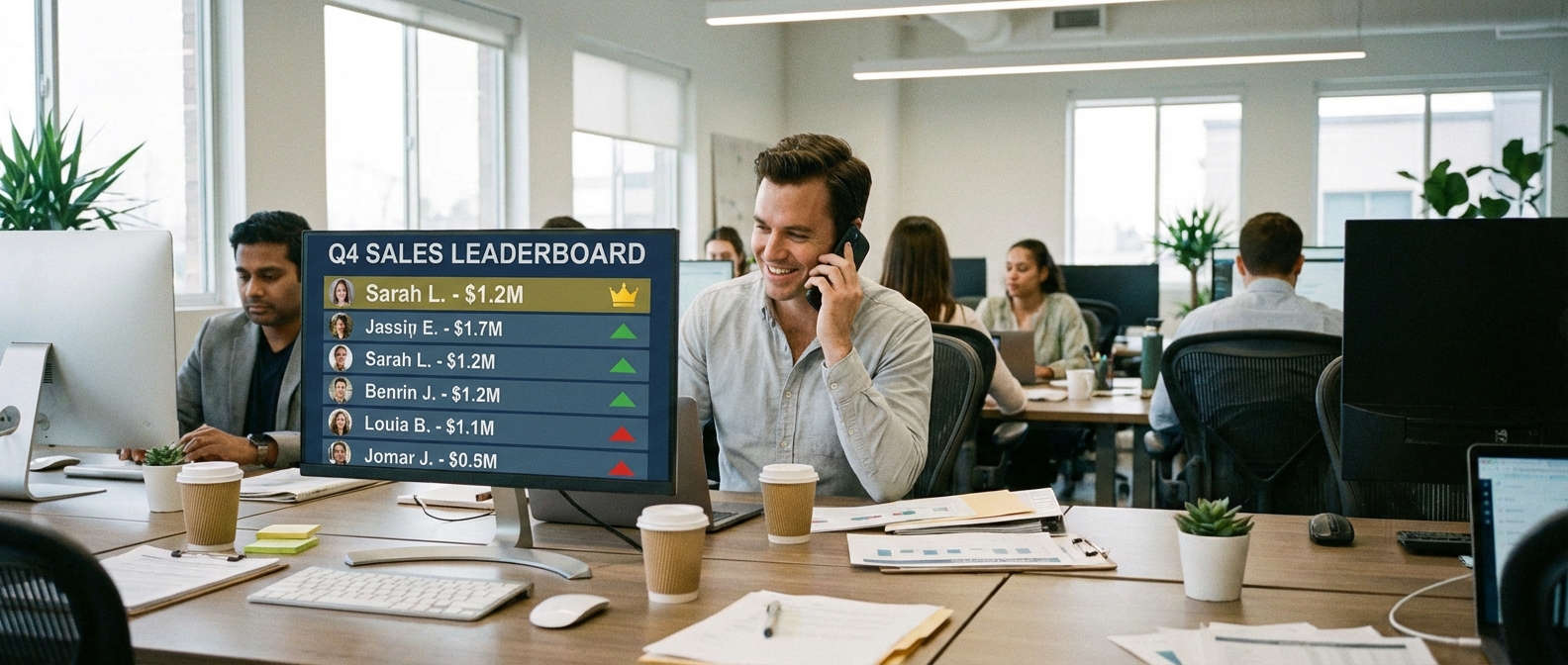 Sales team gamification success